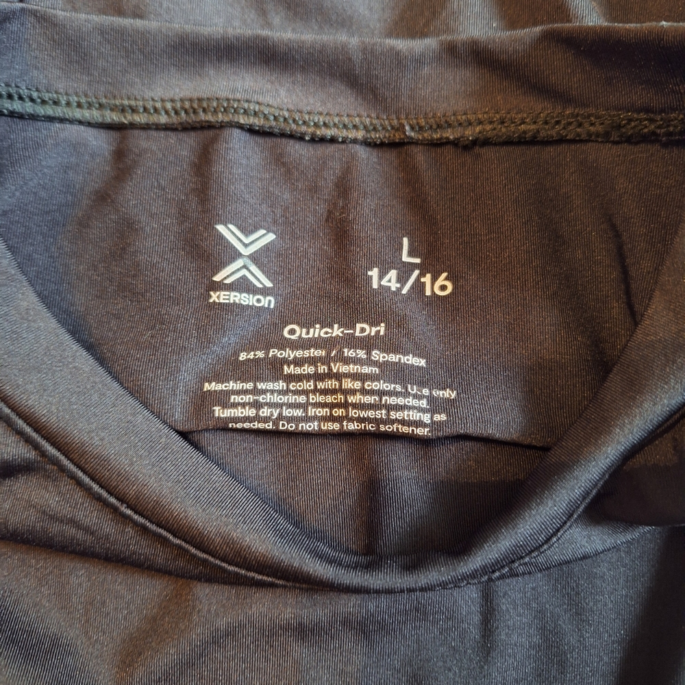 NWOT Xersion Black Quick-Dri Women's Athletic Performance Top Size L - Picture 3 of 5